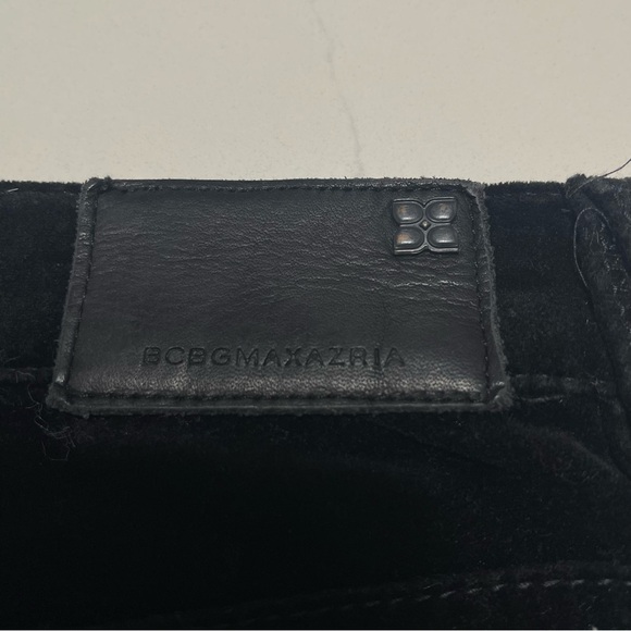 BCBGmaxazria black velvet pants with Leg Zipper size 26 - Picture 5 of 13